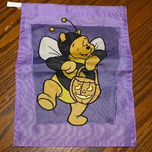 Purple Winnie The Pooh Halloween Flag